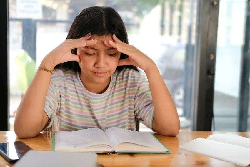 Teenager Nervous About the GCSE Exam