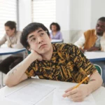 Teenager Taking an Exam