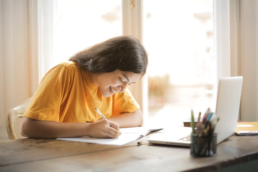 GCSE Student Studying