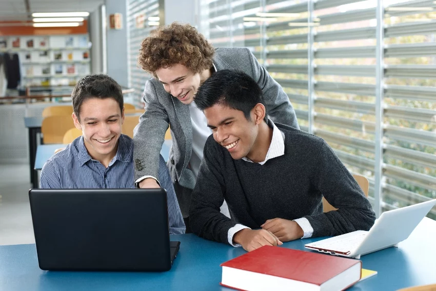 Boys Studying GCSE History