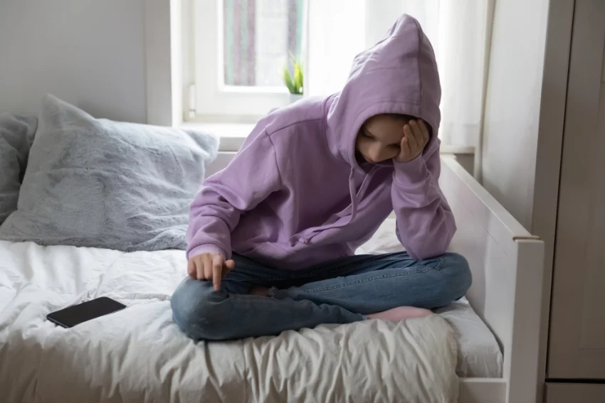 GCSE Student Worrying About GCSE Failure