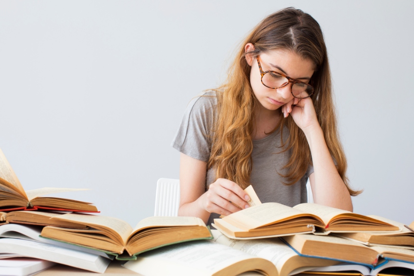 A-level Student Studying During Summer