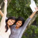 Parent Collecting Their Child's GCSE Results