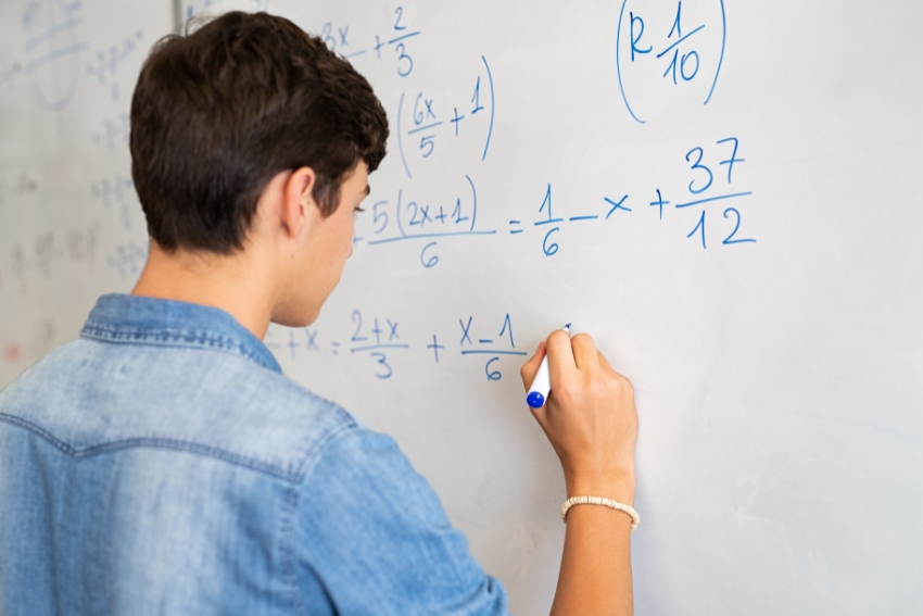 Teenager Learning Maths