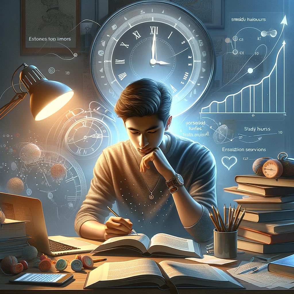 Boy Revises For A-levels Exam With Smart Revise Technique