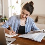 A-level Student Studying A-level English Language