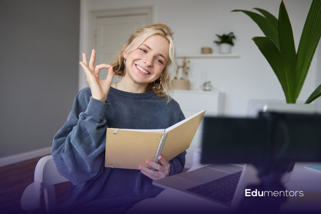 Student using online GCSE tutoring to study and prepare for GCSE exams